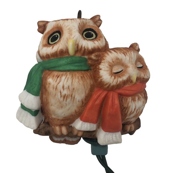 Hallmark Keepsake Magic Light Ornaments Feathered Friends Watch Owl Lamplighter - Picture 8 of 15